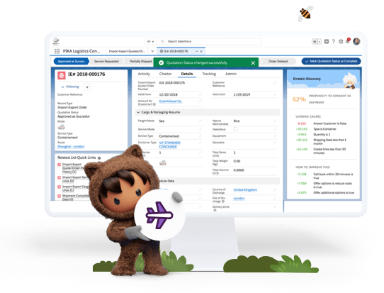 screenshot of Salesforce for Travel & Hospitality